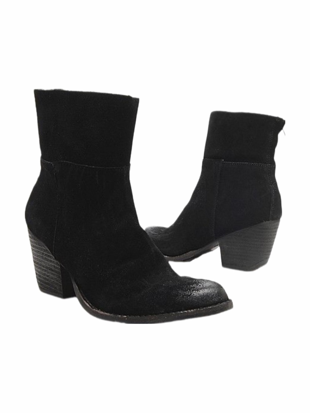 Matisse Shamus Black Suede Western Ankle Boots 9.5 Pointed Toe Coastal Cowgirl
